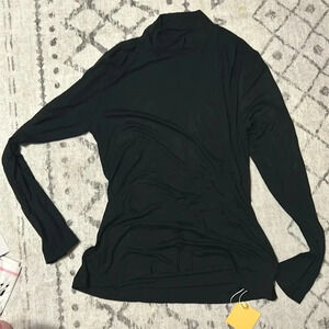 HERLOLLYCHIPS Long Sleeve Shirts Mock Turtle Neck Tops Back Out Size XL NWT